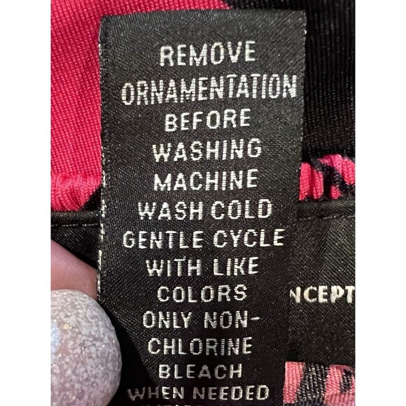 NWT INC International Concepts Womens Blouse Top Plus Size 3X Pink Black Swirl - Picture 5 of 6